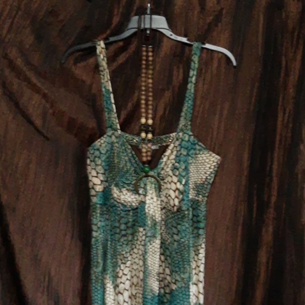 Roz&Ali ✨Embellished✨ Snake Print Maxi Dress